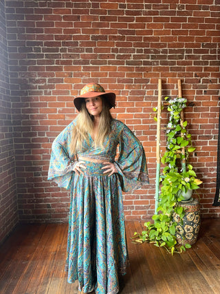The Muse In Turquoise  Top + Pants Combo
