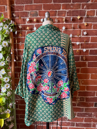 OOAK Autumn Collection - Upcycled Grateful Dead Inspired Vintage Kantha Jacket