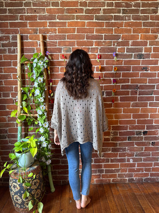 100% Cotton Autumn Stroll Knit Layering Sweater - Taupe