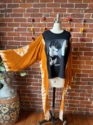 David Bowie Inspired Hybrid Tie Dye Hi Lo Top