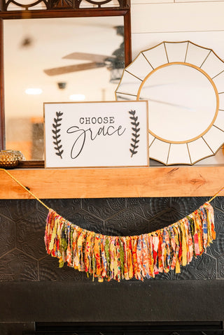 Small Saree Boho Fringe Wall Hanging