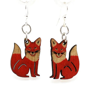 Wooden Fox Earrings