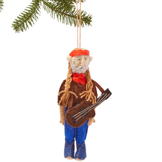 WIllie Nelson Inspired Ornament - Fair Trade Made