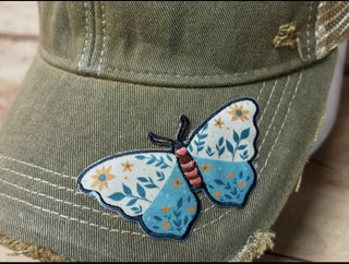 Boho Butterfly Patch Hat