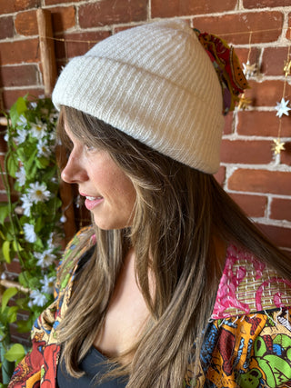 OOAK Autumn Collection - Kantha Tassel Pom Pom Beanies