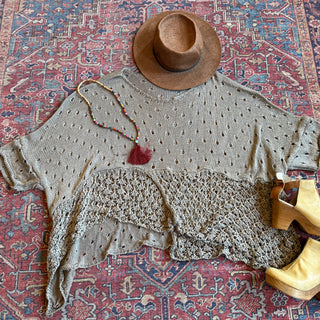 100% Cotton Autumn Stroll Knit Layering Sweater - Taupe