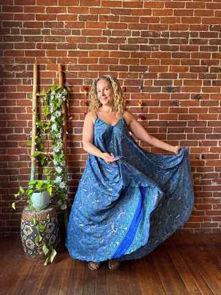 Delphia Recycled Sari Dress w/ Pockets