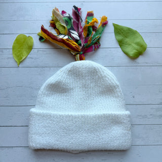 OOAK Autumn Collection - Kantha Tassel Pom Pom Beanies