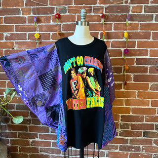 Upcycled Patchwork TLC Waterfalls Poncho Tee