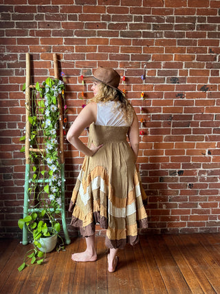 100% Cotton Willow Goddess Tiered Dress / Skirt