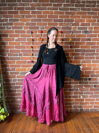 Black 100% Cotton Gauze Boho Light Kimono Layer