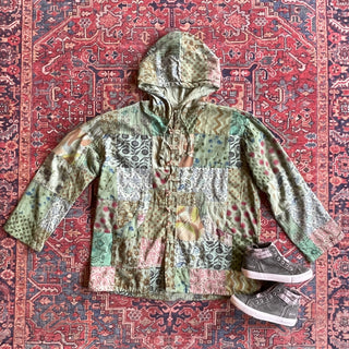 Greens Meadow Patchwork Hoodie Hooded Jacket