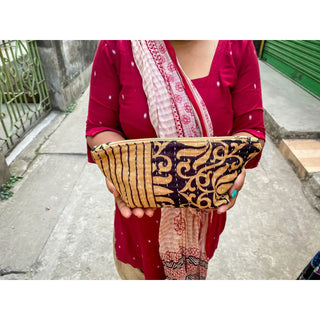 Mystery Print Kantha Cosmetic Bag
