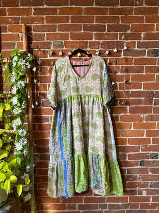 Coffee In The Morning Kantha Dress - Fits up to 3X