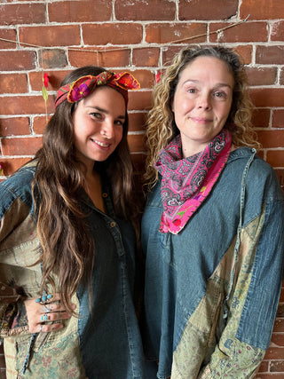 Floral Embroidered Paisley Bandana Headband