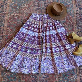 Purple Festival Tapestry Super Wide Leg Palazzo Pants