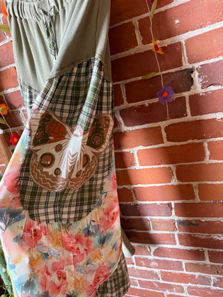 OOAK Autumn Collection- Luna Butterfly Upcycled Cropped Wide Leg Lounge Pants