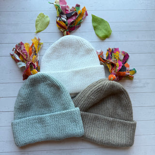 OOAK Autumn Collection - Kantha Tassel Pom Pom Beanies