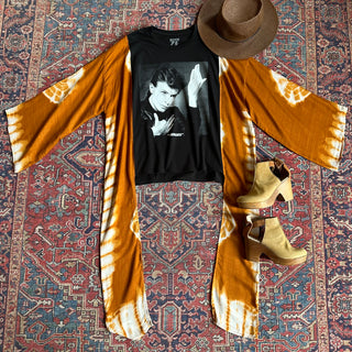 David Bowie Inspired Hybrid Tie Dye Hi Lo Top
