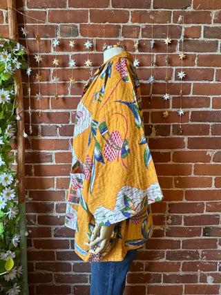 OOAK Autumn Collection - Upcycled Grateful Dead Inspired Boho Vintage Kantha Jacket