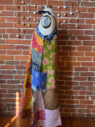 Patchwork Kantha Solstice Midi Dress