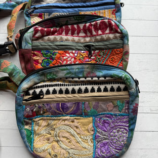 Mystery Recycled Vintage Fabric Patchwork Fanny Pack / Crossbody Bag
