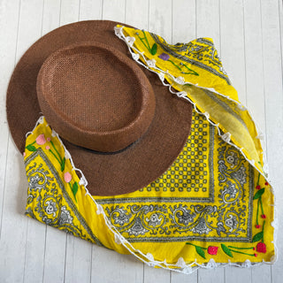 Floral Embroidered Paisley Bandana Headband