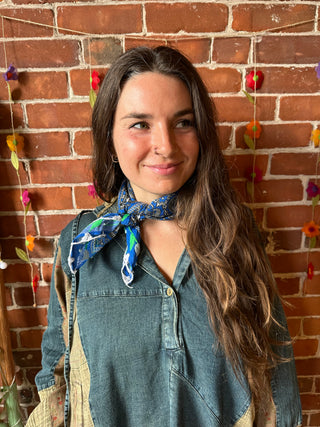Floral Embroidered Paisley Bandana Headband