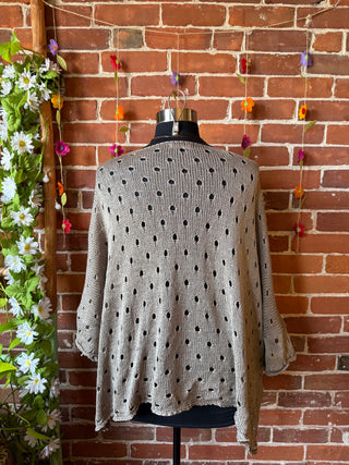 100% Cotton Autumn Stroll Knit Layering Sweater - Taupe