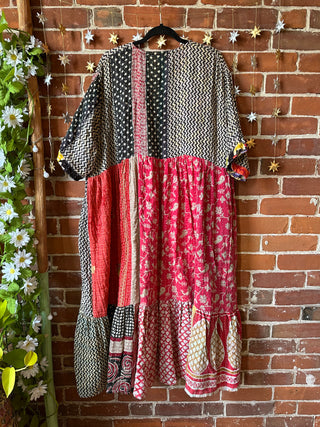 Coffee In The Morning Kantha Dress - Fits up to 3X