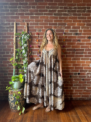 Delphia Recycled Sari Dress w/ Pockets