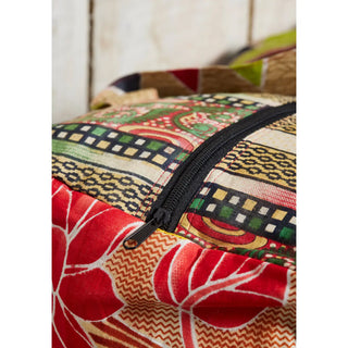 Mystery Print Patchwork Boho Recycled Sari Duffel Weekend Bag