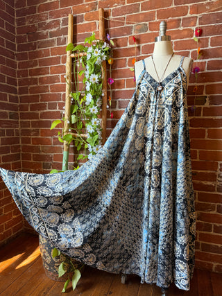 Delphia Recycled Sari Dress w/ Pockets