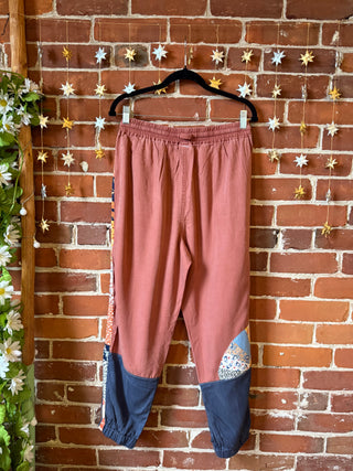 OOAK Autumn Collection- Upcycled Size Medium Patchwork Jogger Pants