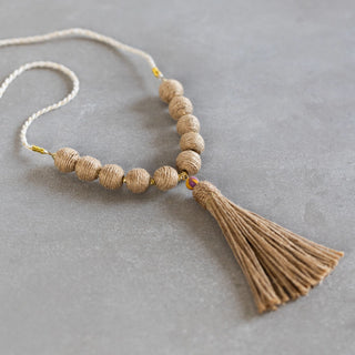 Aaloka Beaded Tassel Necklace
