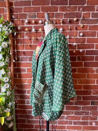OOAK Autumn Collection - Upcycled Grateful Dead Inspired Vintage Kantha Jacket