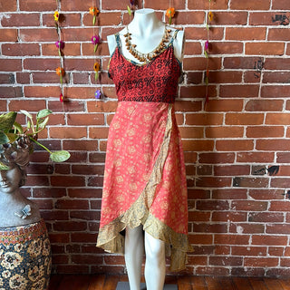 Size XXS/XS Rhiannon Recycled Cotton Patchwork Festival Dress