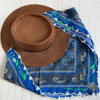 Floral Embroidered Paisley Bandana Headband