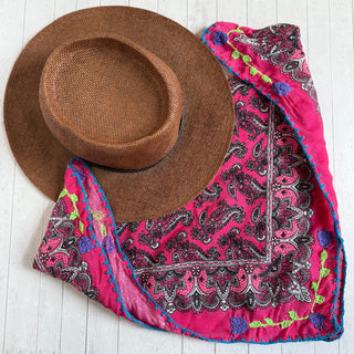 Floral Embroidered Paisley Bandana Headband