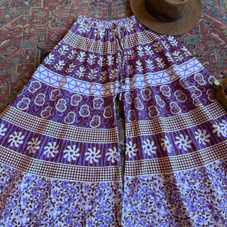 Purple Festival Tapestry Super Wide Leg Palazzo Pants