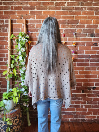 100% Cotton Autumn Stroll Knit Layering Sweater - Taupe