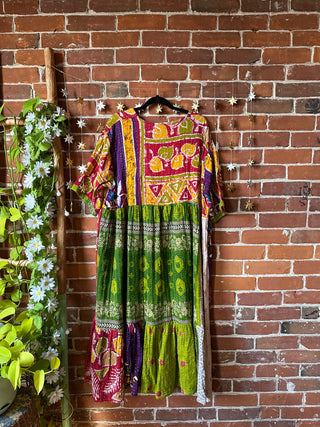 Coffee In The Morning Kantha Dress - Fits up to 3X