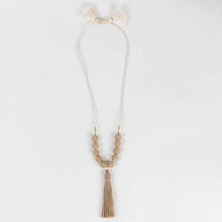 Aaloka Beaded Tassel Necklace