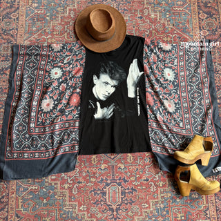 David Bowie Inspired Hybrid Boho Hi Lo Poncho Top