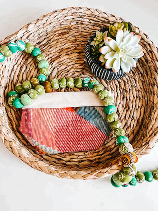 Mystery Kantha Basket Planter Home Decor