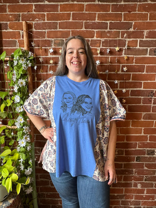 OOAK Autumn Collection - Upcycled Amy + Tina Floral Poncho Top