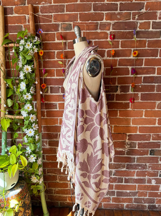 Pink Sky Fringe Duster Reversible Vest - 100% Cotton