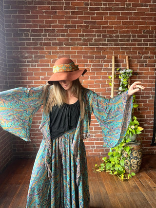 The Muse In Turquoise  Top + Pants Combo