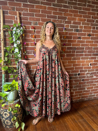 Delphia Recycled Sari Dress w/ Pockets