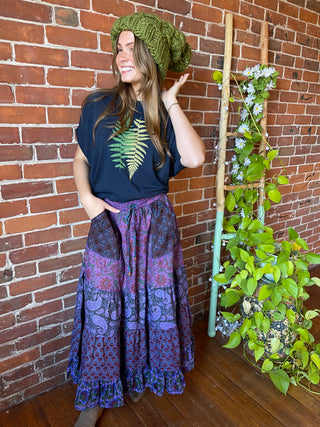 Fern Pattern Bamboo Dolman Top